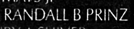 Prinz's name engraved in the Wall